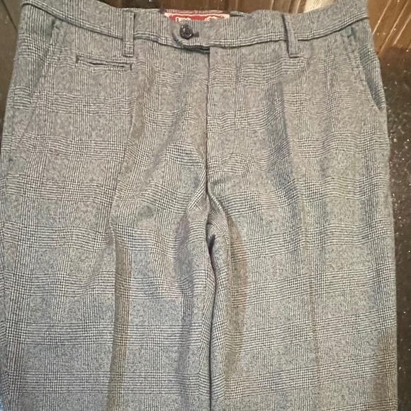 Next Mens 34R Formal Suit Dress Pants / Trousers Check Tapered Grey - Like New! - Picture 12 of 13